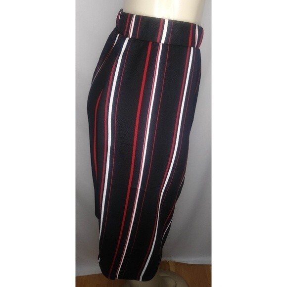 Red Striped Pencil Skirt 2X - Picture 3 of 5